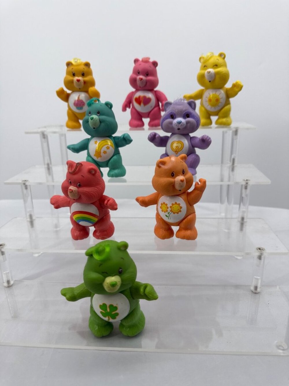 Vtg 1980s Kenner Care Bears Poseable PVC Figure Lot 80s Kidcore Aesthetic